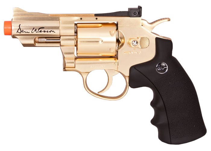 Dan Wesson CO2 Airsoft Revolver, Gold, 2.5"