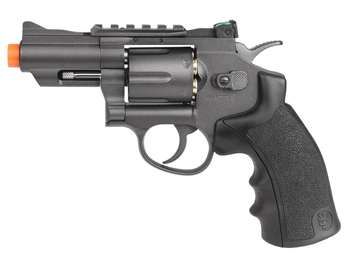 Black Ops / WG Metal CO2 Airsoft Revolver, Black, 2.5"