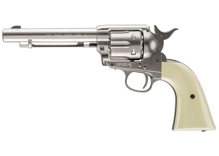 Colt Peacemaker SAA CO2 Revolver, Nickel 0.177