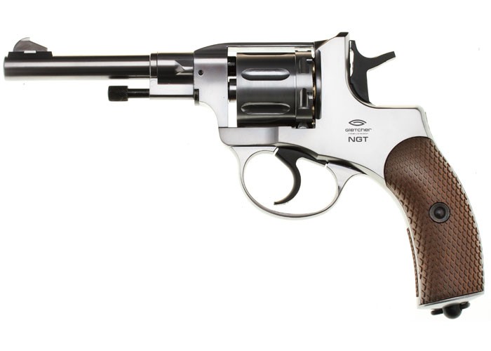 Nagant  NGT F CO2 BB Revolver, Silver