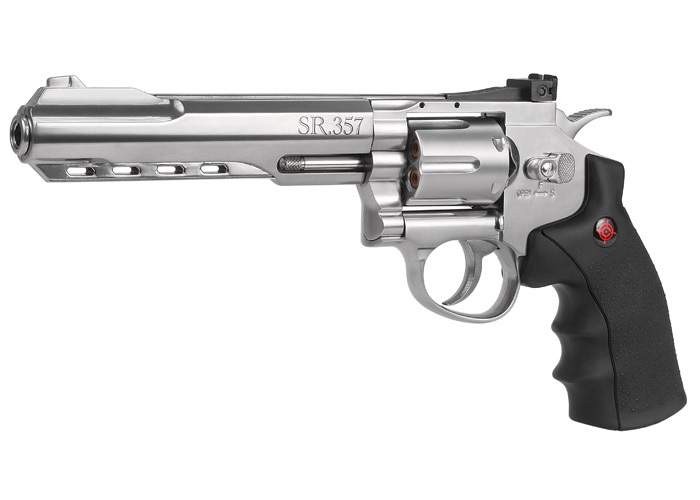 Crosman SR.357 CO2 Revolver, Silver 0.177