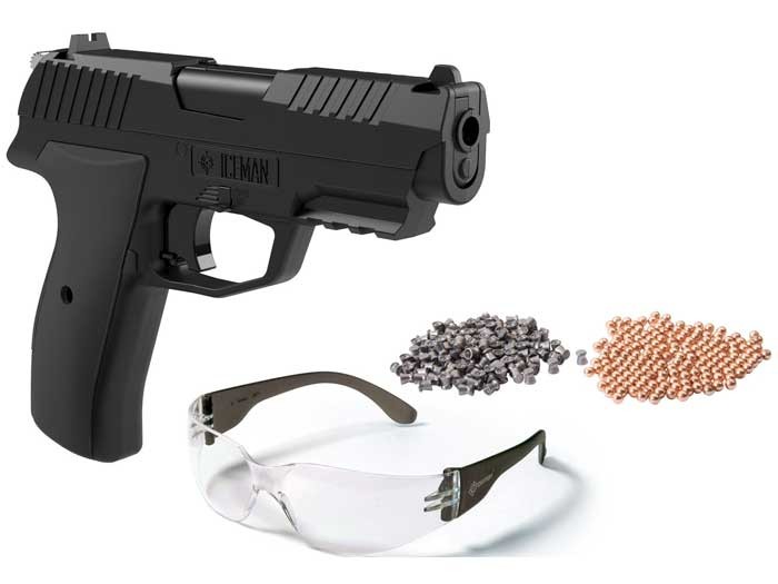 Crosman Iceman CO2 BB and Pellet Pistol Kit