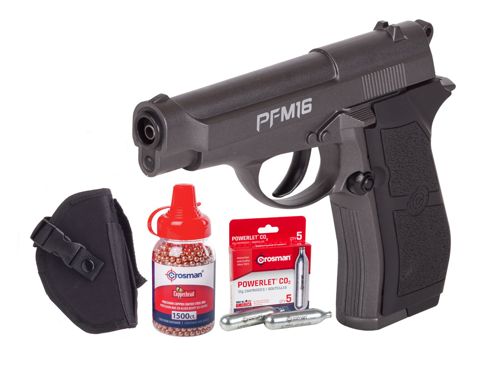 Crosman PFM16 Full Metal CO2 BB Pistol Kit 0.177