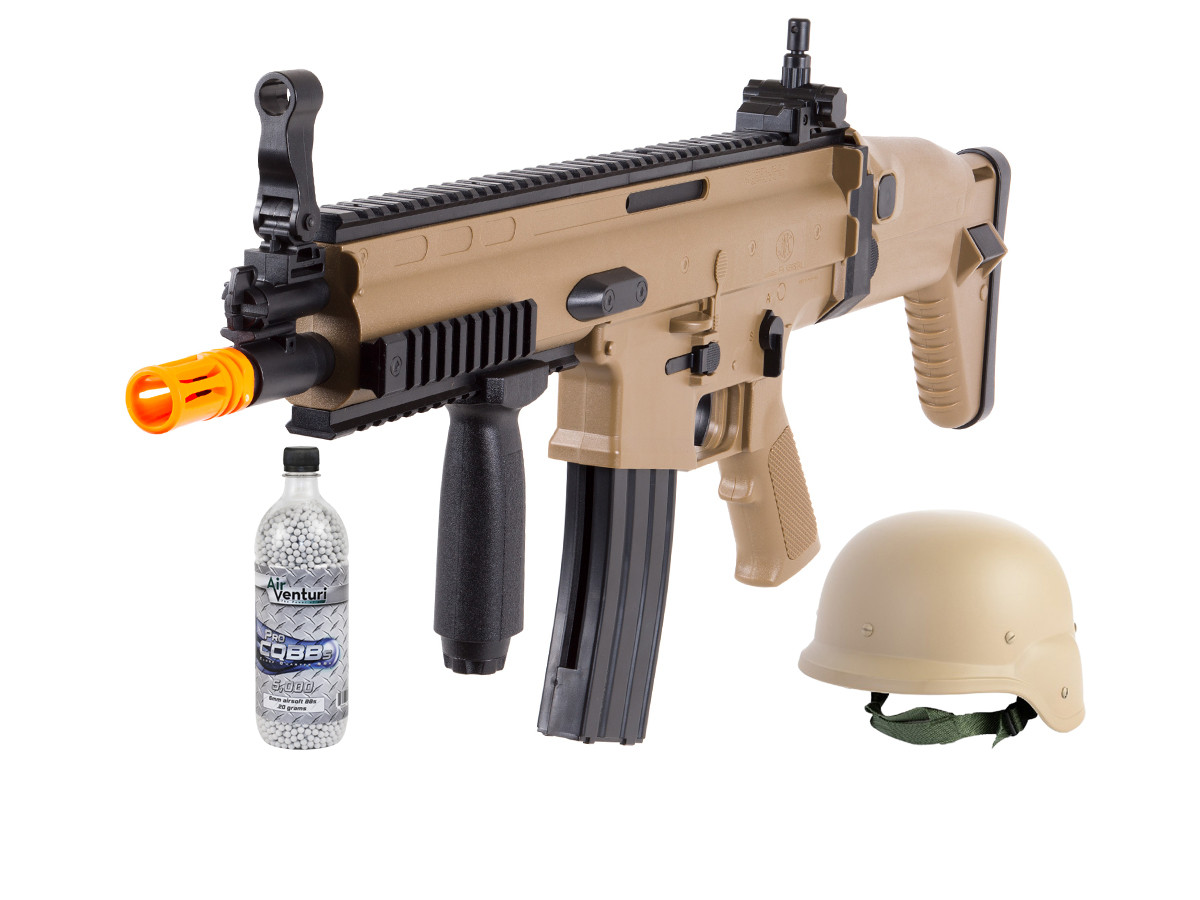 FN Herstal SCAR-L Spring Airsoft Rifle Kit, Tan