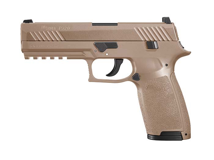 SIG Sauer P320 CO2 Pistol, Metal Slide, Coyote Tan 0.177