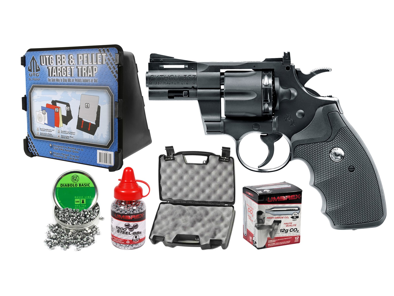 Colt Python 2.5" .357 CO2 Pellet/BB Revolver Kit