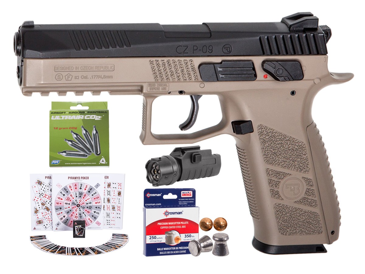 CZ P-09 Duty CO2 Pistol, DT-FDE Kit 0.177