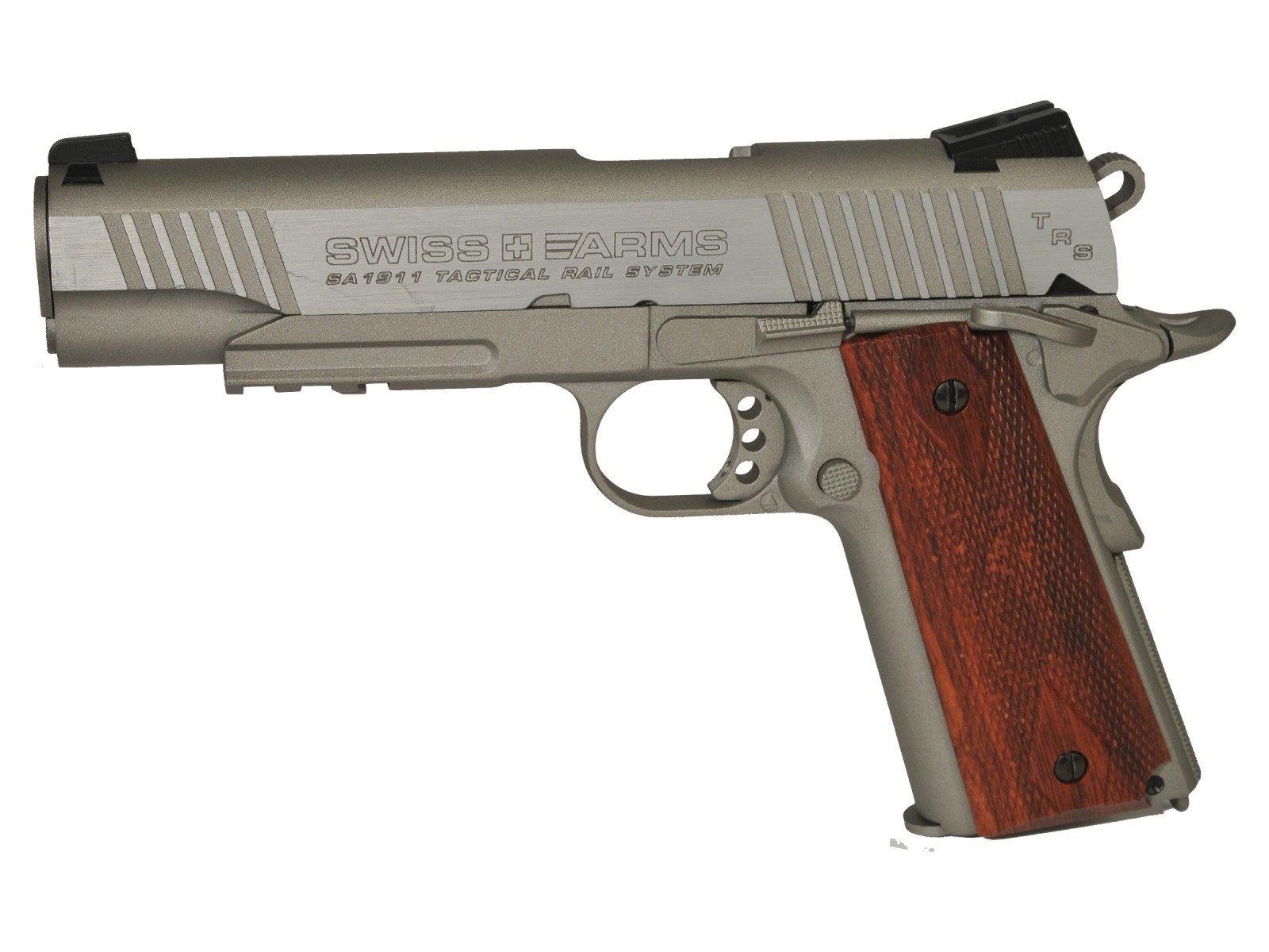 Swiss Arms SA 1911 TRS CO2 BB Pistol, Brown Grips 0.177