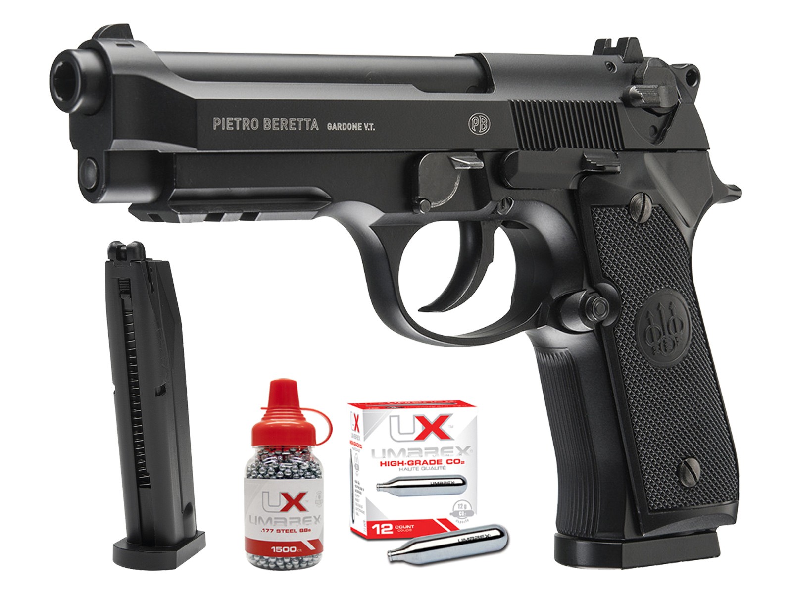 Beretta 92A1 CO2 Full Auto BB Pistol Combo. Air gun Pyramyd Air