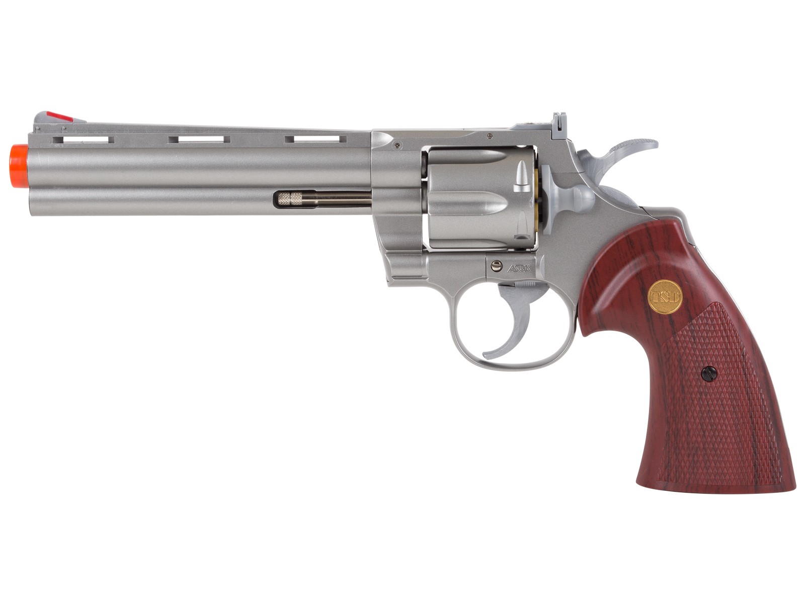 TSD Zombie Killer Spring Revolver 6" Barrel, Silver/Rosewood