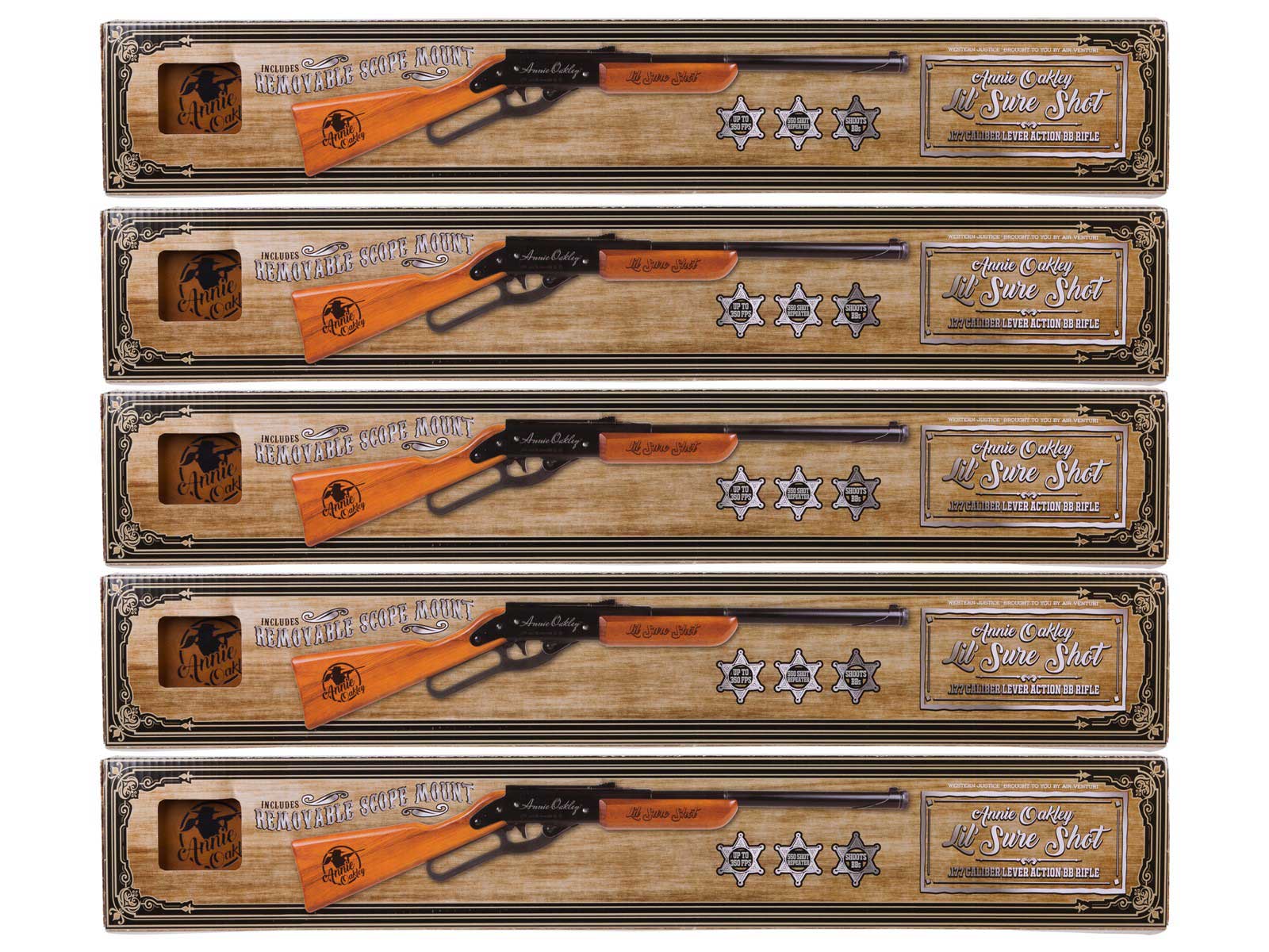 Annie Oakley Lil Sure Shot BB Rifle, 5ct 0.177