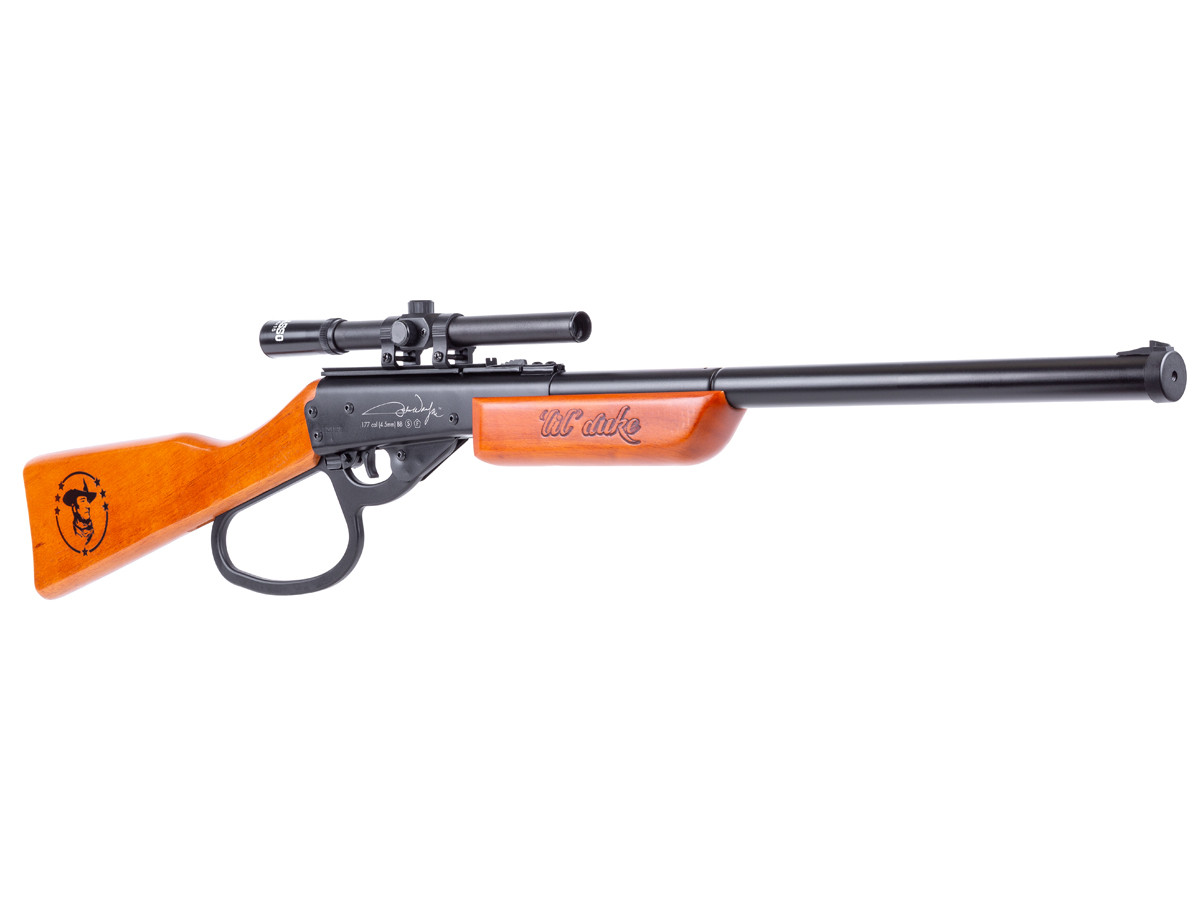 John Wayne Lil Duke BB Gun Rifle + Scope Kit 0.177