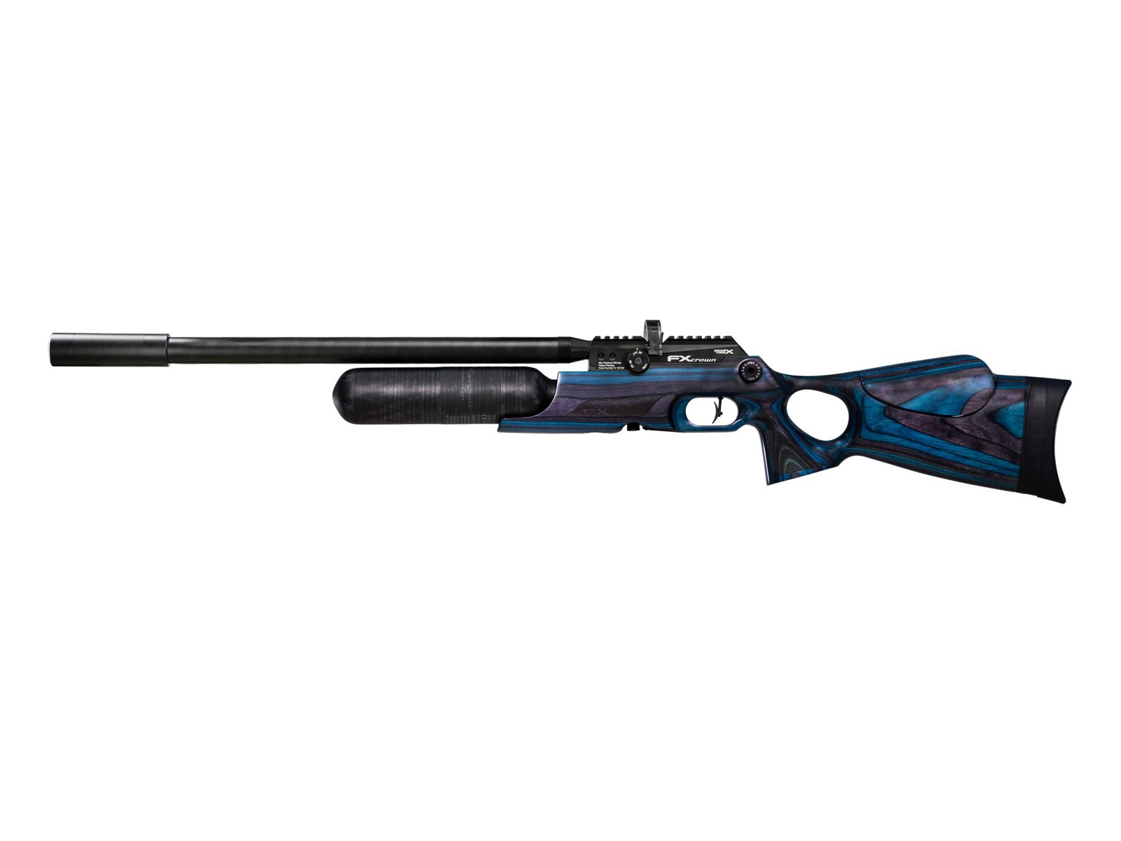 FX Crown PCP Air Rifle, Blue Sapphire Laminate Stock