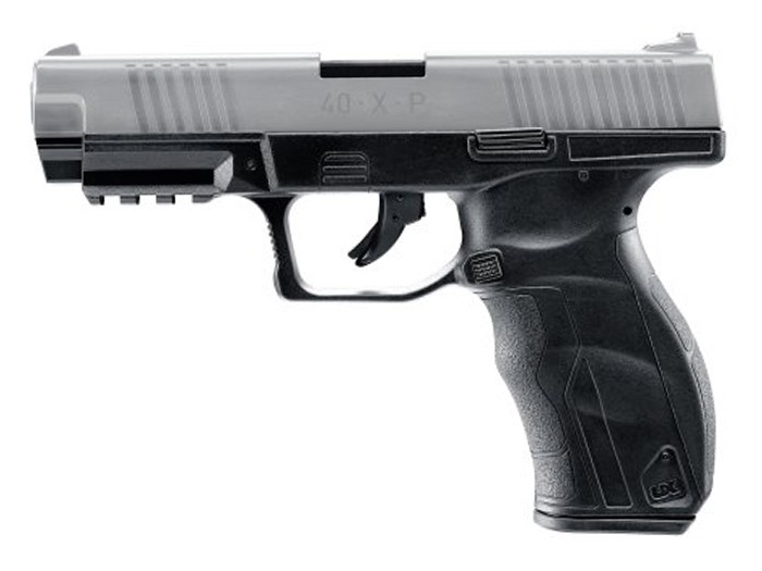 Umarex 40XP CO2 BB Pistol, Metal Slide, Black W/Silver Slide