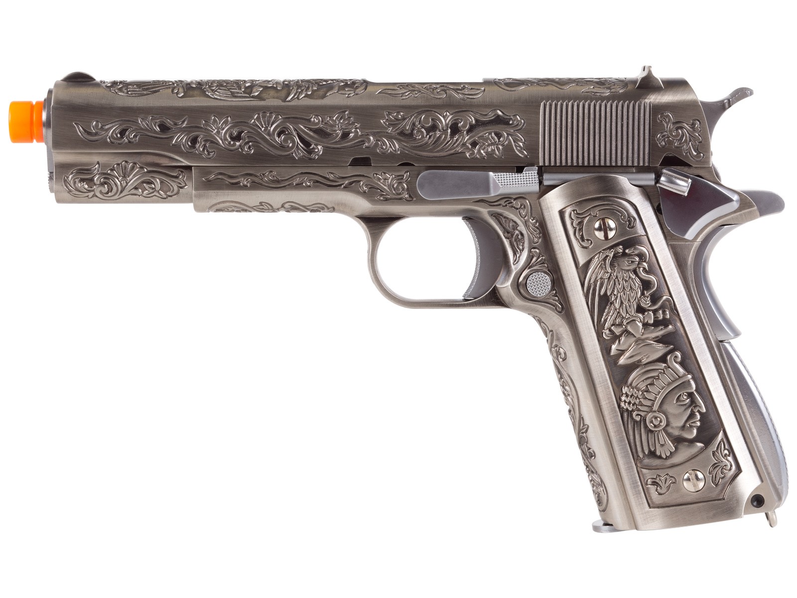 WE 1911 Silver Floral Pattern GBB Airsoft Pistol