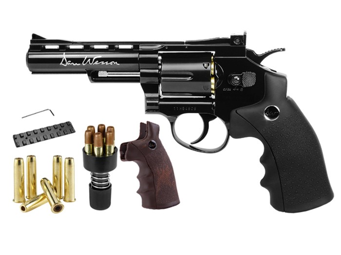 Dan Wesson 4.5mm GNB CO2 4" Dual Ammo, Dual Grip Revolver