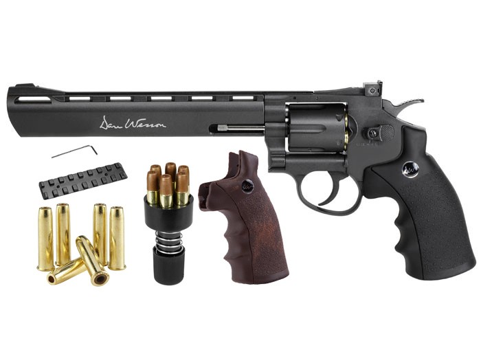 Dan Wesson 8" Dual Ammo, Dual Grip Revolver, Black