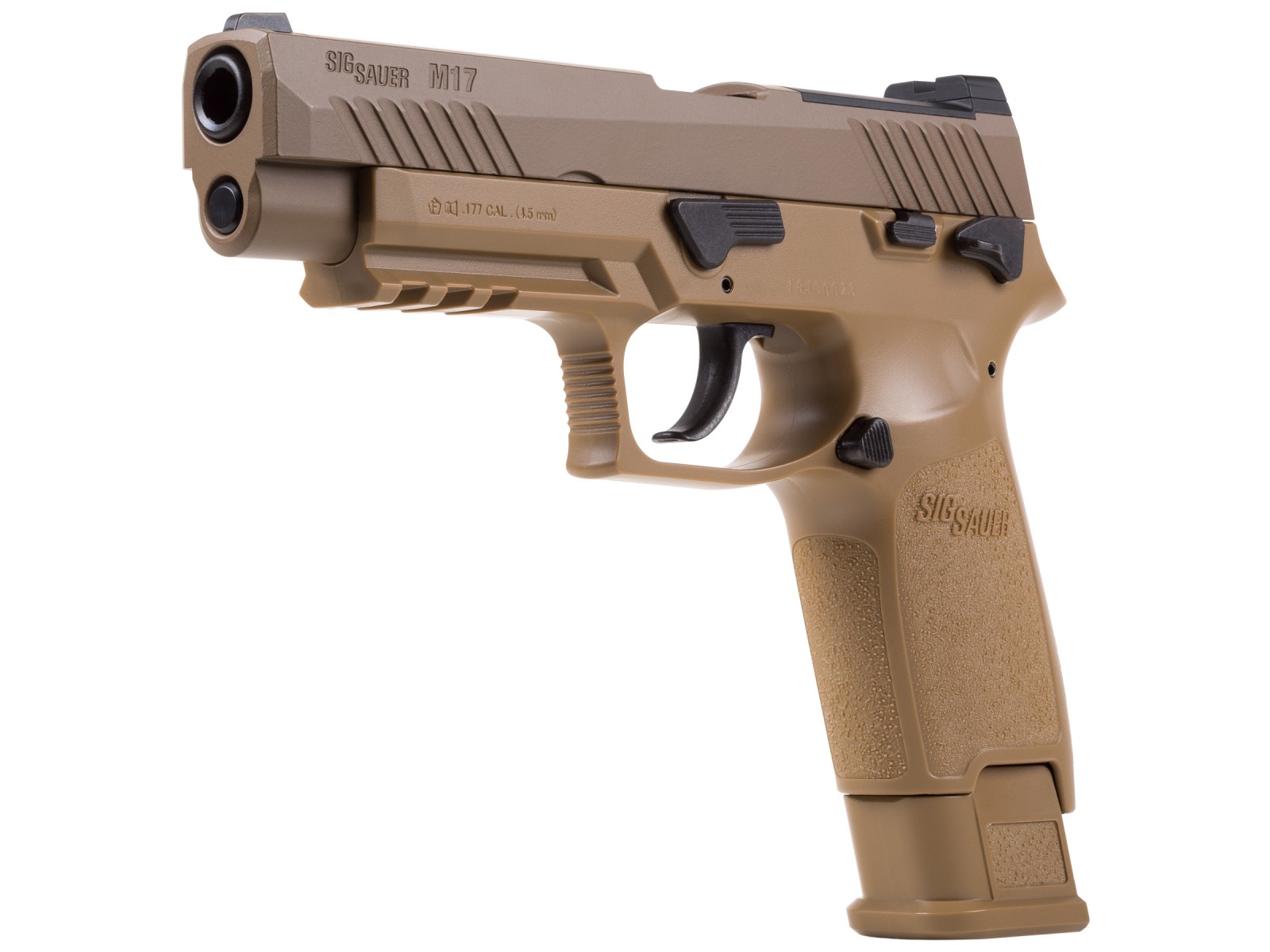 SIG Sauer M17 P320 ASP, CO2 Pellet Pistol, Tan 0.177