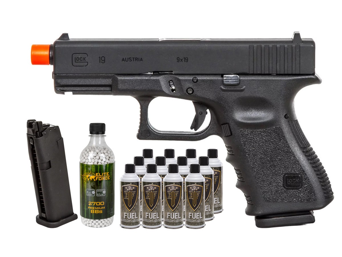 Umarex Elite Force Glock 19 Gen3 GBB Airsoft Pistol Kit 6mm