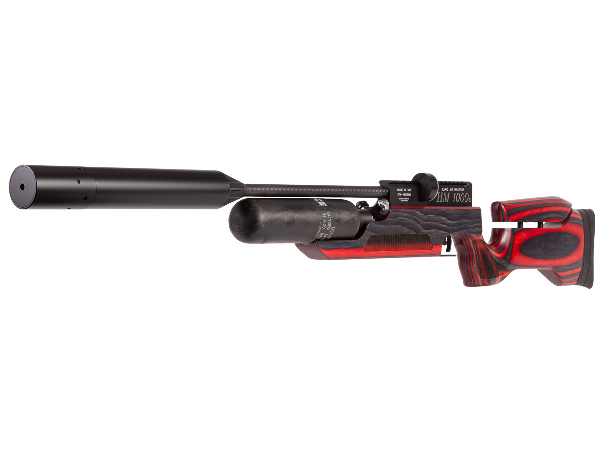 RAW HM1000x LRT PCP Air Rifle, Red Laminate Stock 0.25