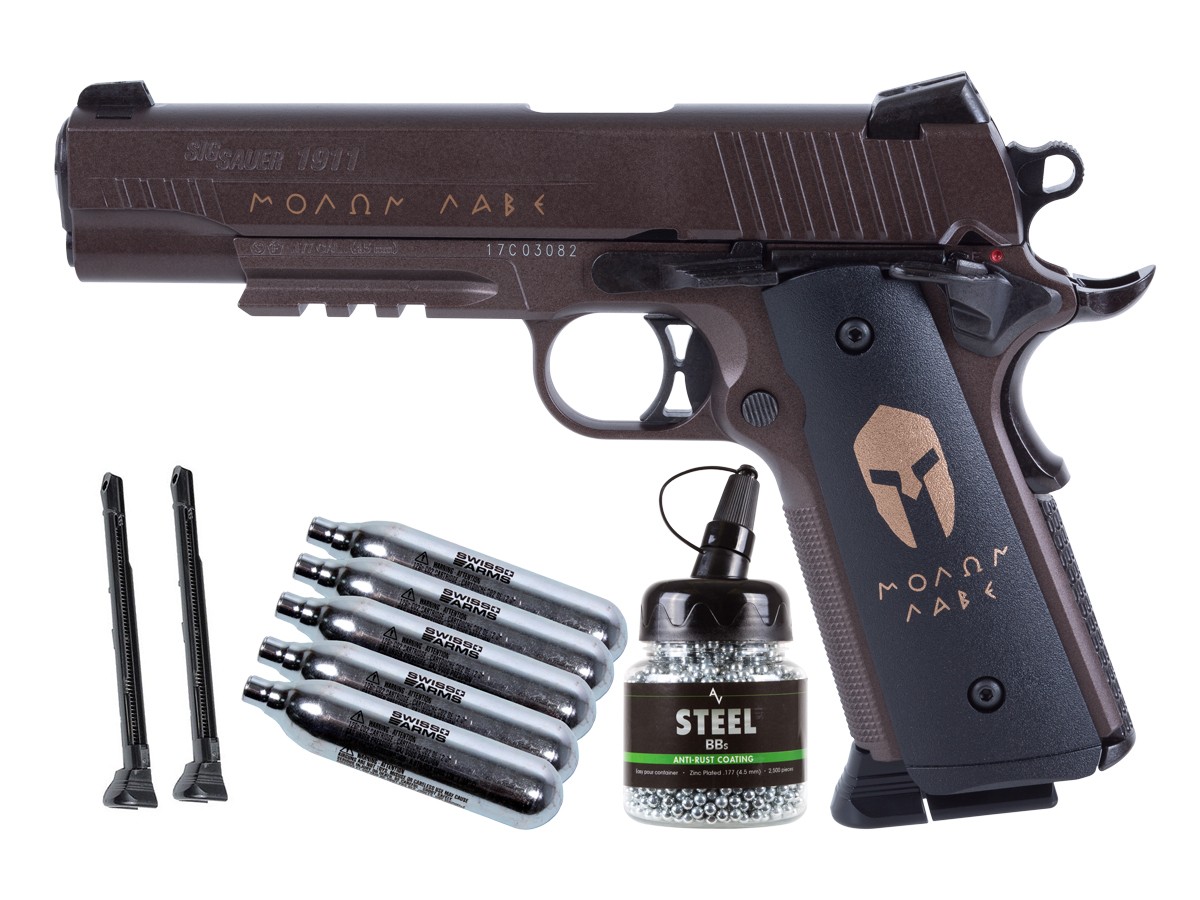 Sig Sauer 1911 Spartan Full Metal Blowback CO2 BB Pistol Kit