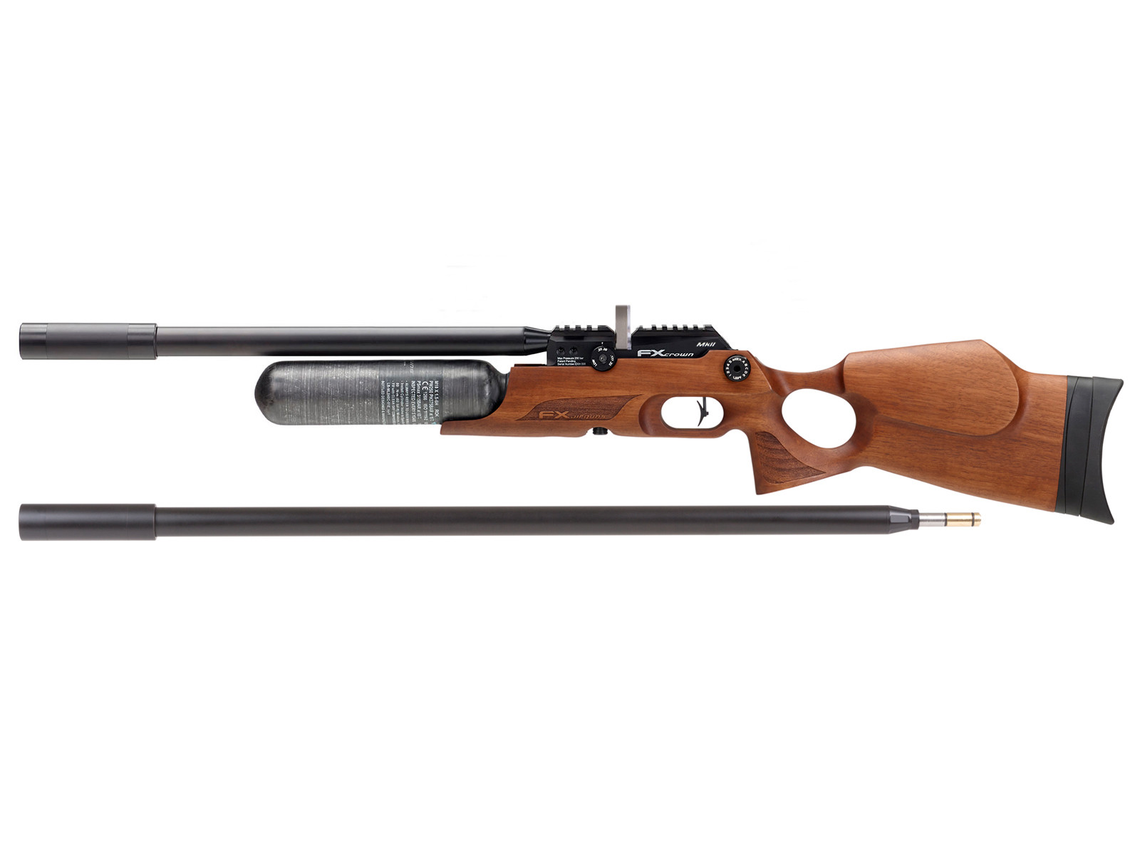 FX Crown Continuum MkII PCP Rifle, Walnut Stock