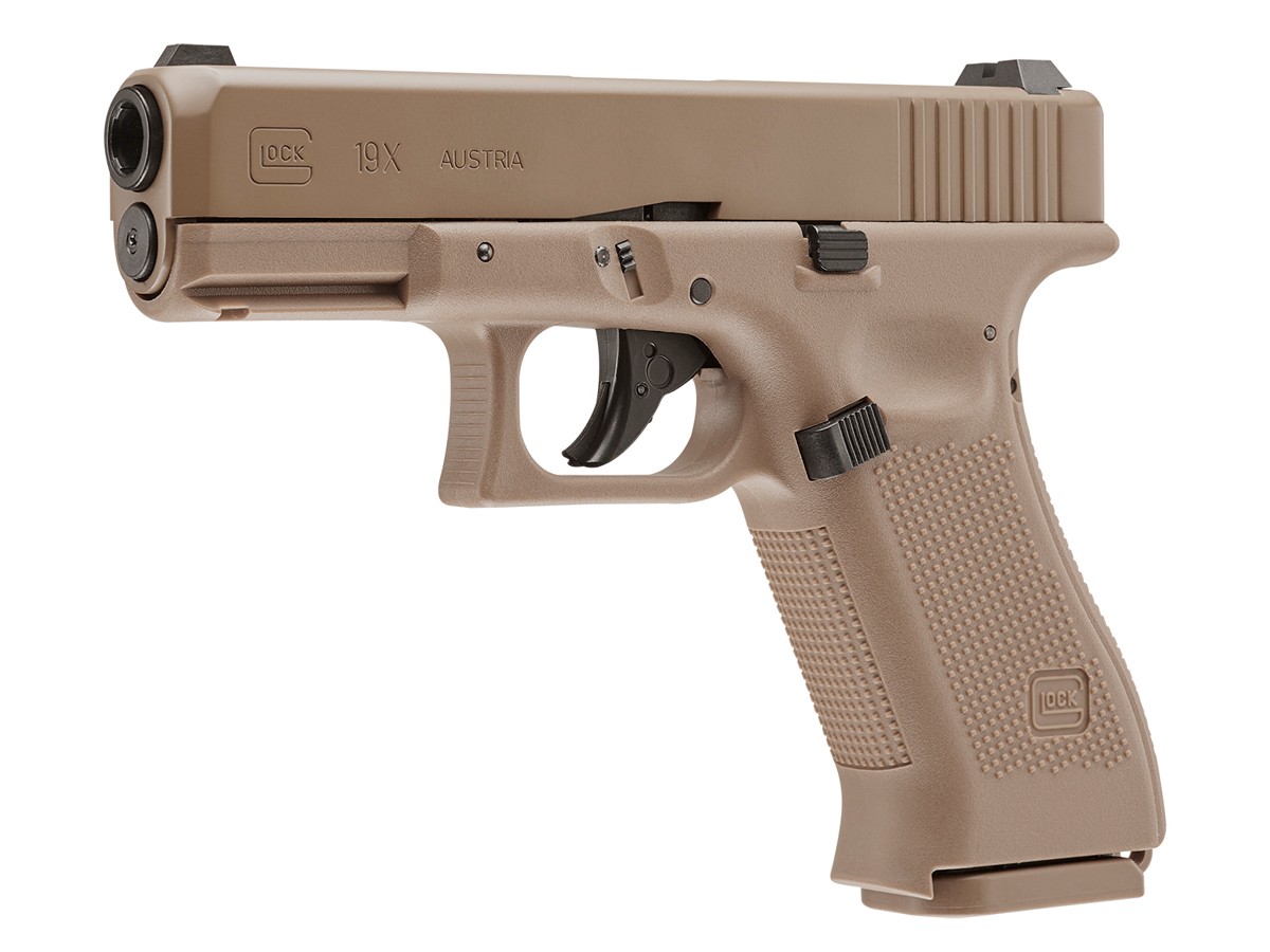 Glock 19X CO2 Blowback .177 BB Gun, Tan 0.177