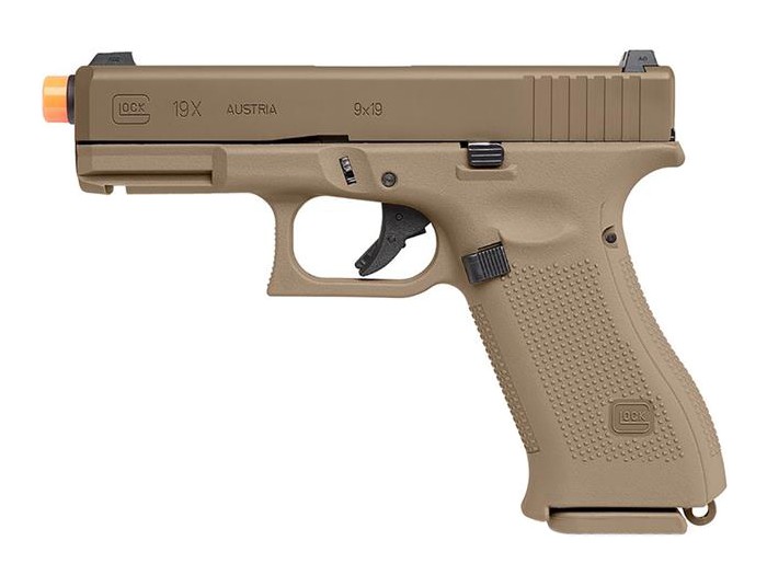 Glock 19X Gas Blowback Airsoft Pistol, Tan