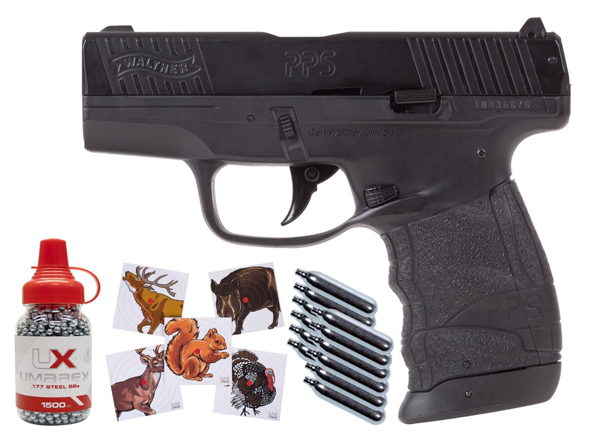 Walther PPS M2 Blowback Compact CO2 BB Air Pistol Kit 0.177