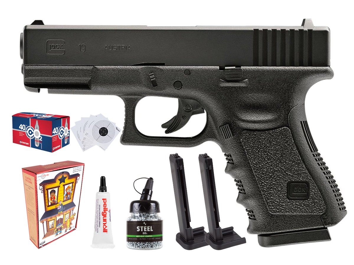 Glock 19 CO2 BB Air Pistol Police Individual Training Bundle