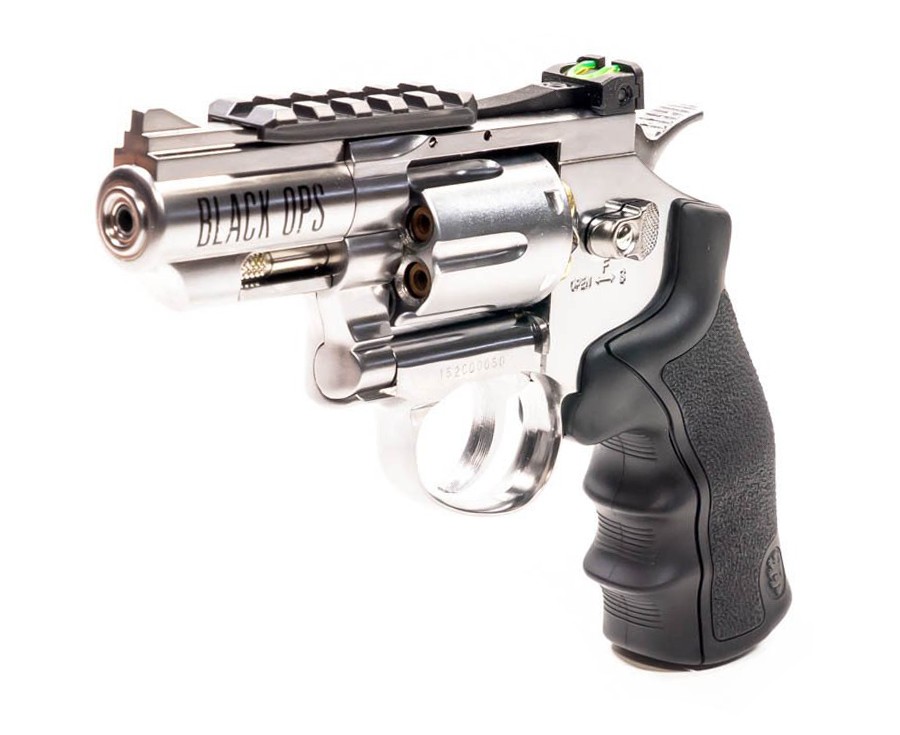 Black Ops Exterminator Metal .177 Revolver, Chrome