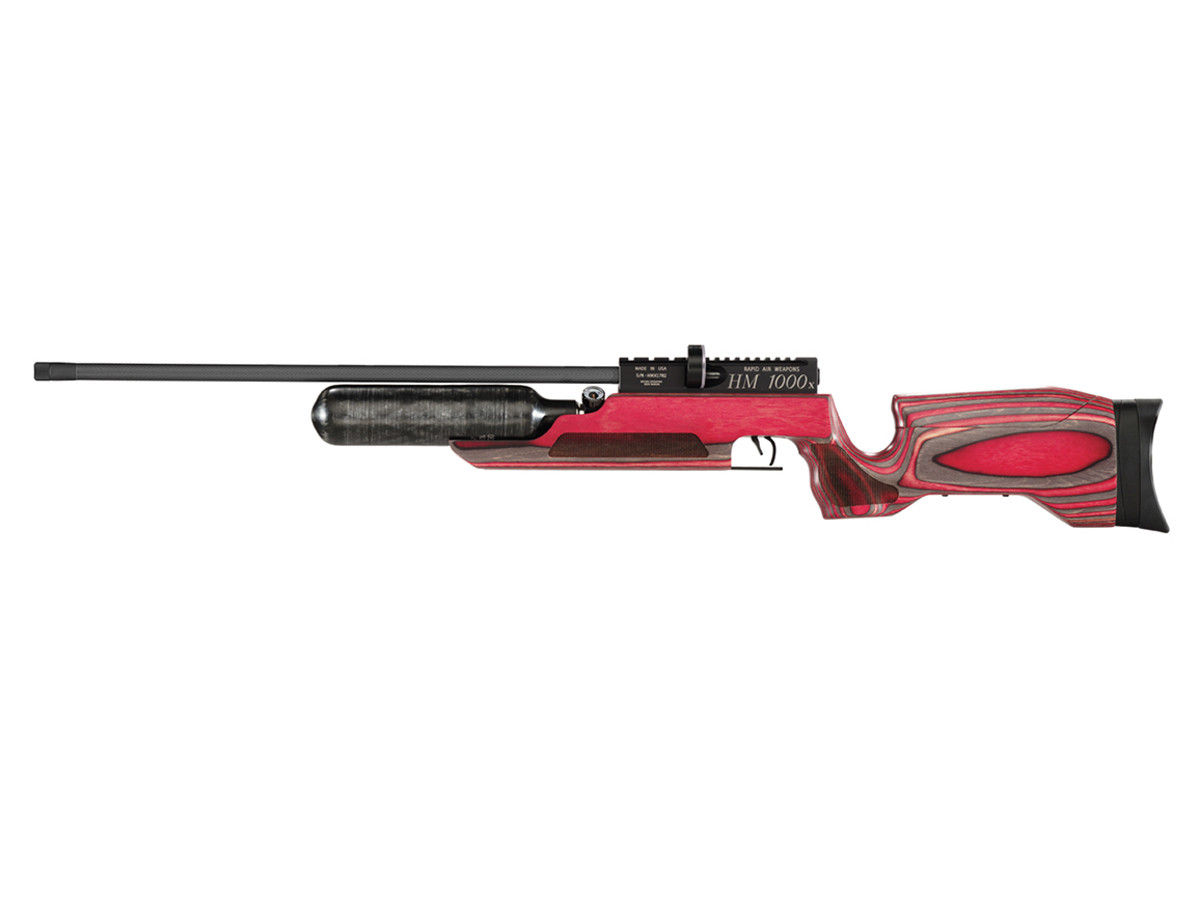 RAW HM1000x LRT Air Rifle, Red Laminate Stock, No Shroud