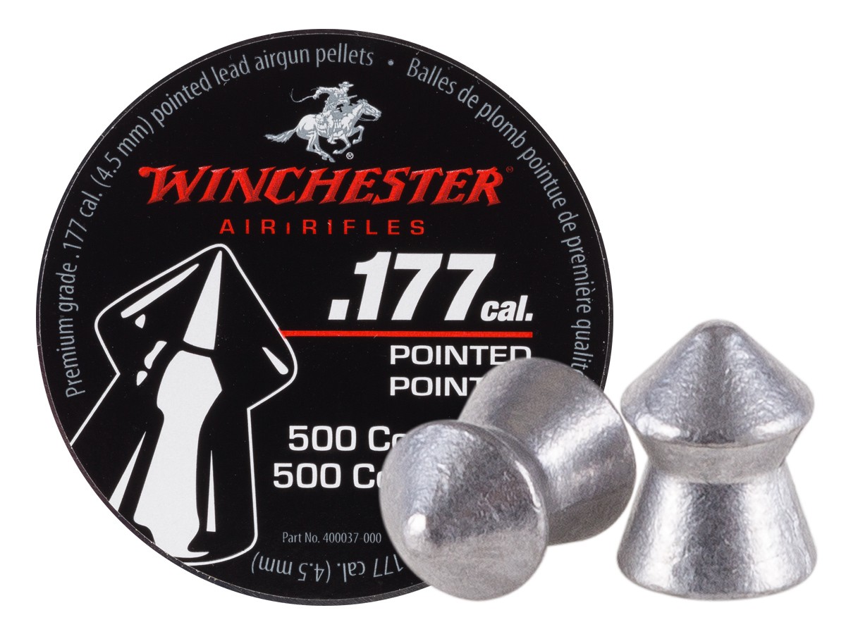 Winchester .177 Cal Pellets, Pointed, 8.5 Grains, 500ct 0.177