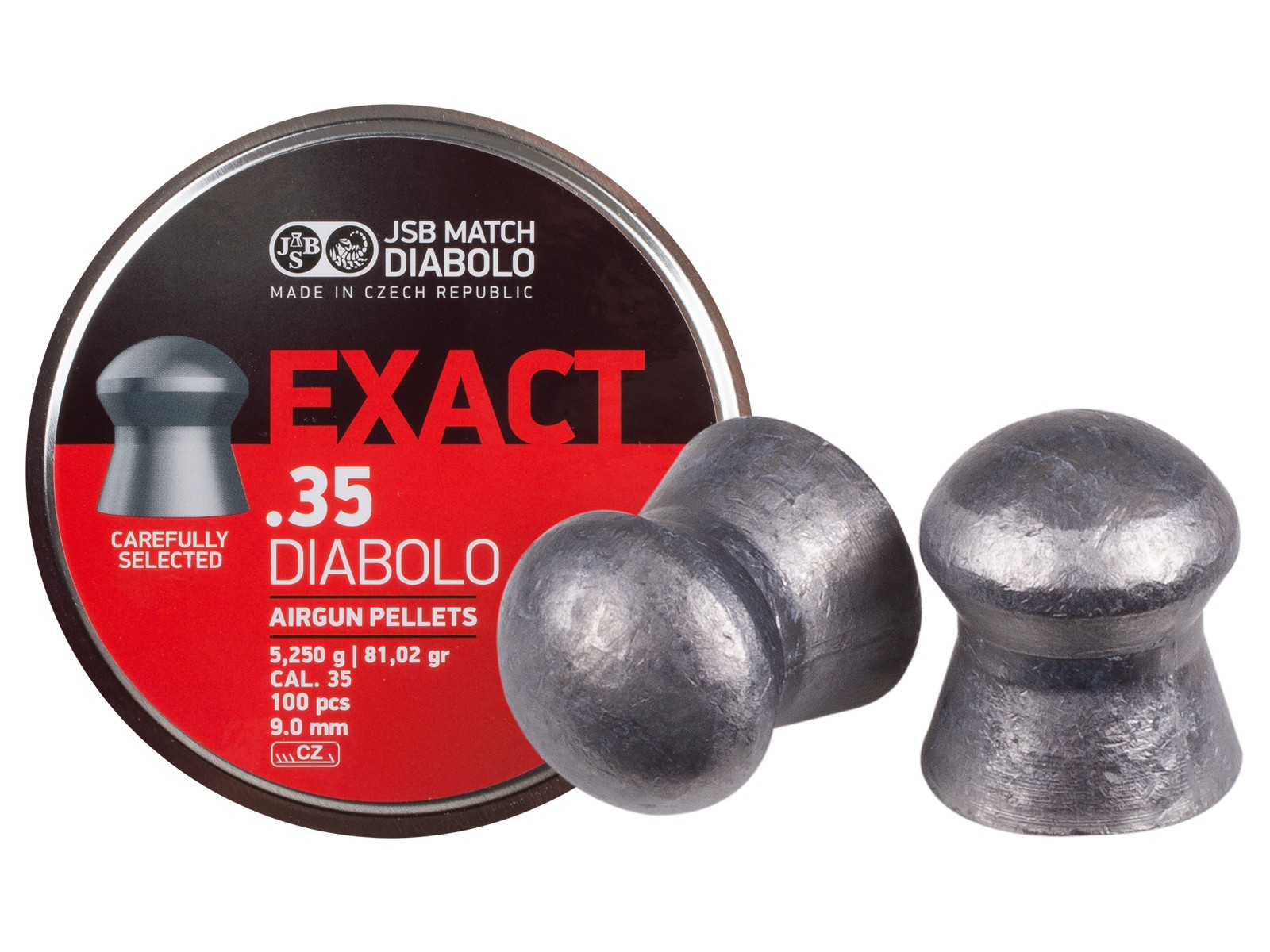 JSB Match Diabolo Exact, .35 Cal, 81.02 Grains, Domed, 100ct 0.357