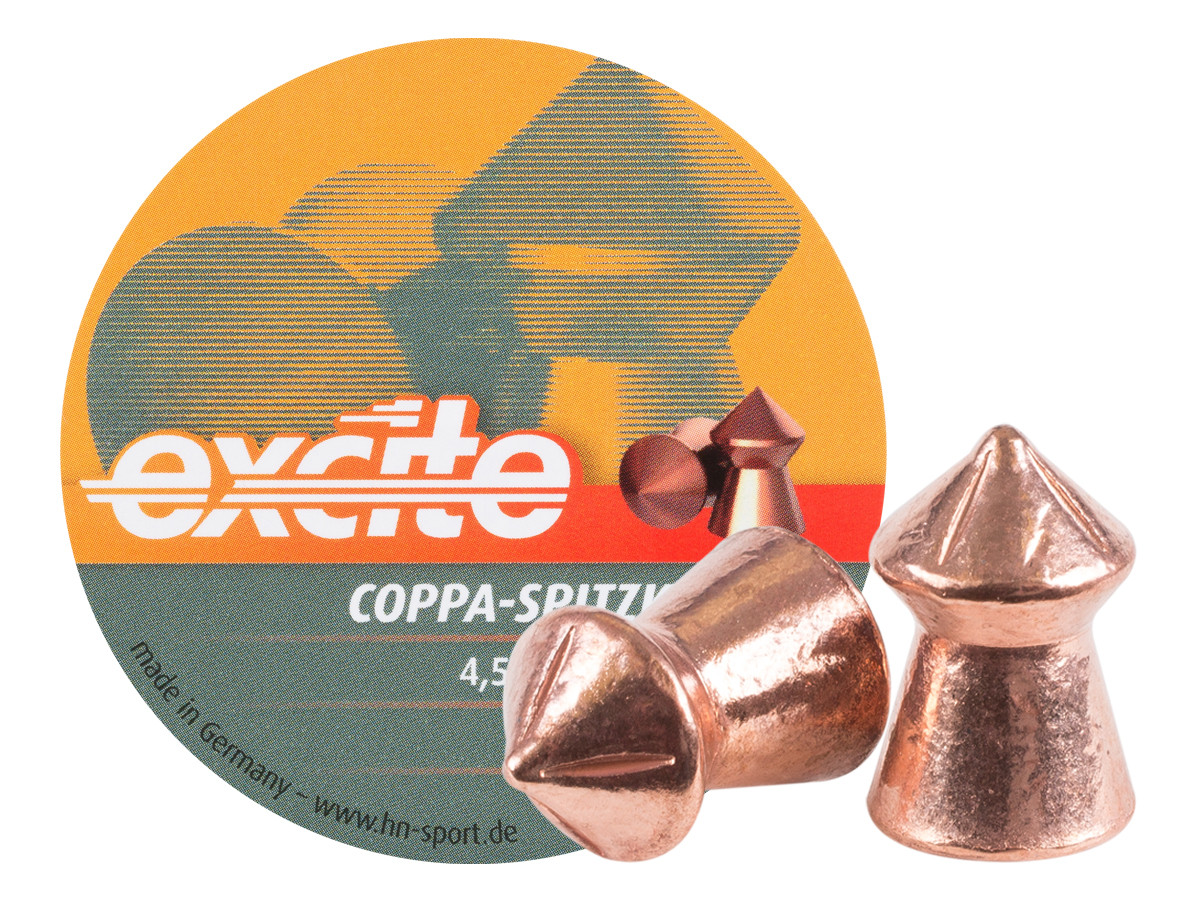 H&N Excite Coppa-Spitzkugel, .177 Cal, 7.56 Grains, Pointed, 500ct 0.177