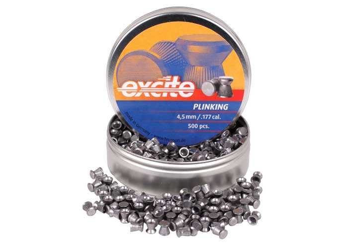 H&N Excite Plinking Pellets, .177 Cal, 7.48 Grains, Wadcutter, 500ct