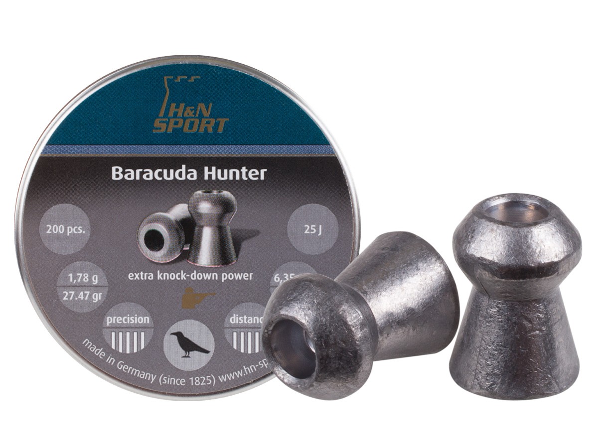 H&N Baracuda Hunter, .25 Cal, 27.47 Grains, Hollowpoint, 200ct