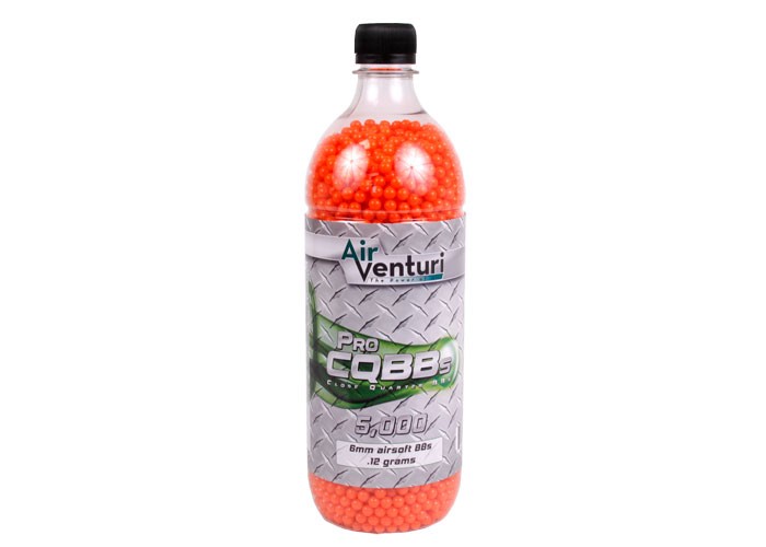 Air Venturi Pro CQBBs 6mm Airsoft BBs, 0.12g, 5,000 Rds, Orange 6mm