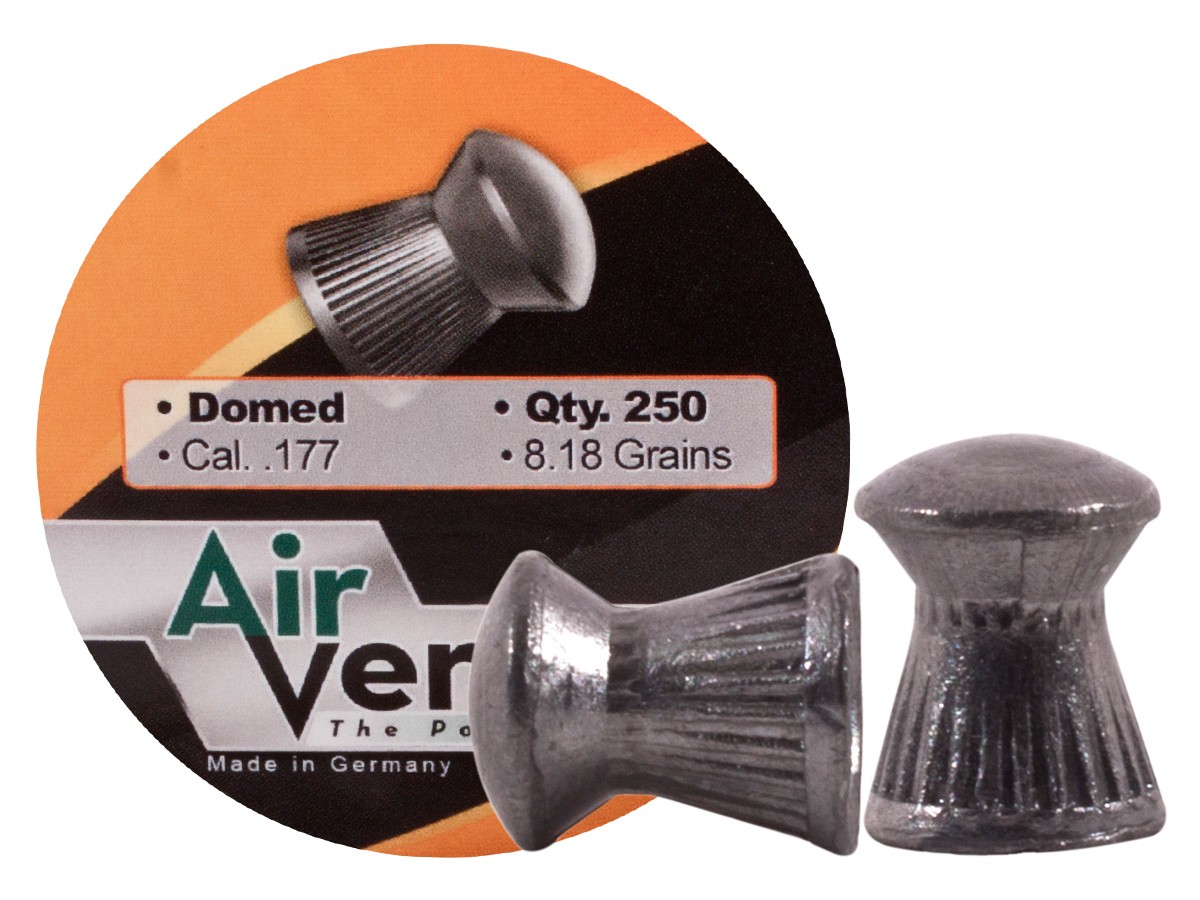 Air Venturi Pellets, .177 Cal, 8.18 Grains, Domed, 250ct