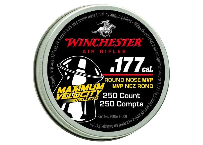 Winchester Maximum Velocity Pellets, .177 Cal, 4.32 Grains, Domed, Lead-Free, 250ct 0.177