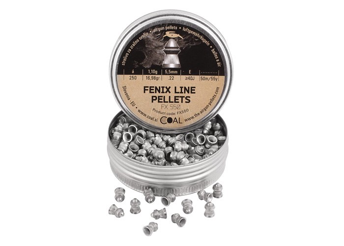 Coal Fenix FX 550 Pellets, .22 Cal, 16.98 Grains, Domed, 250ct