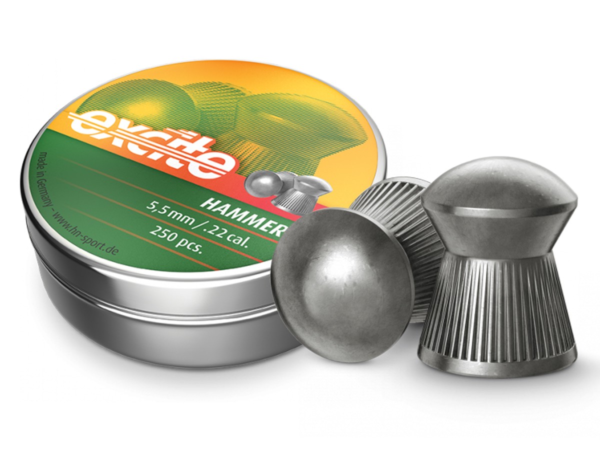 H&N Excite Hammer Pellets, .22 Cal, 14.66 Grains, Domed, 250ct 0.22