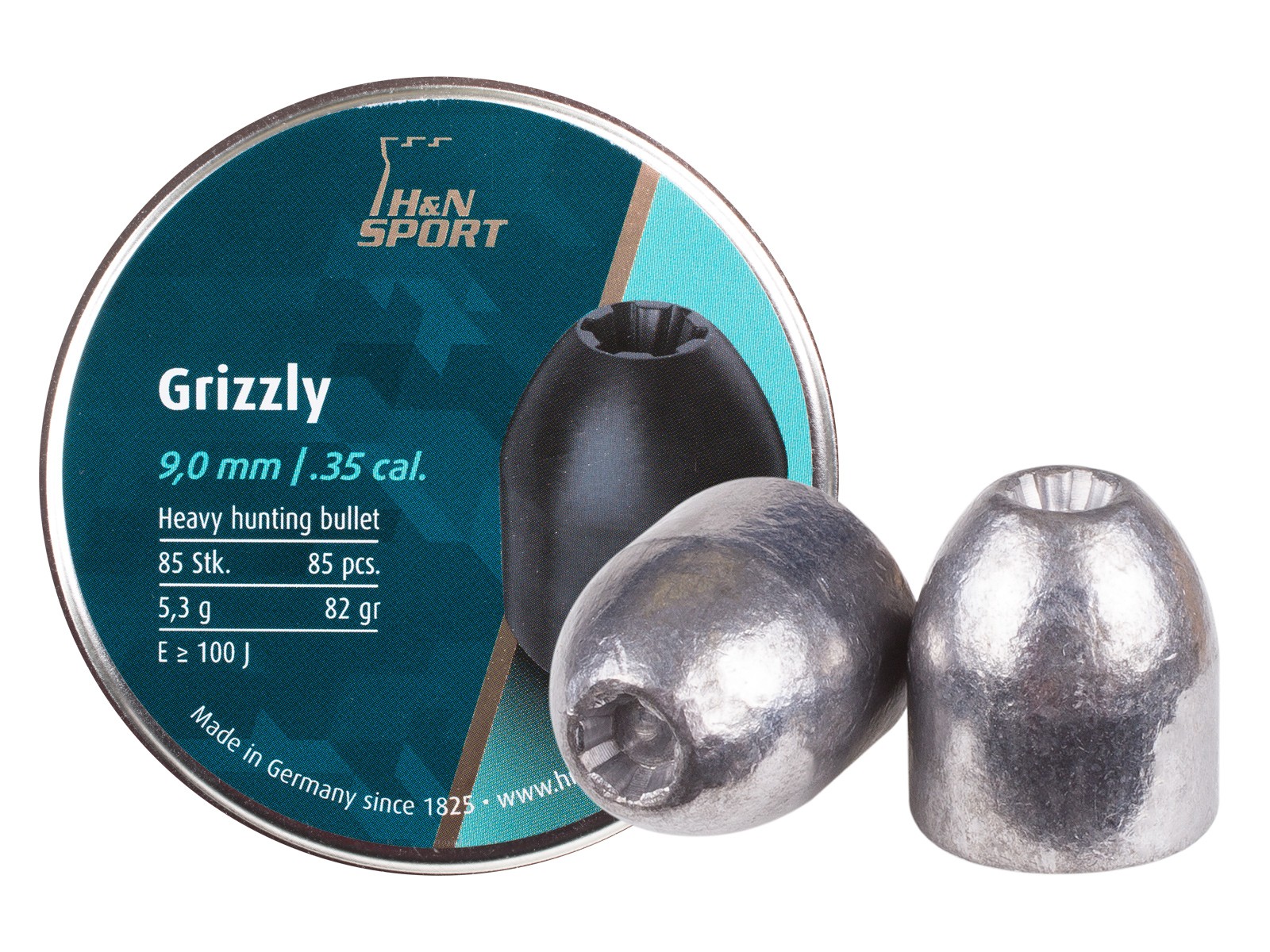 H&N Grizzly, .357 Cal, 82 Grains,  Hollowpoint, 85ct