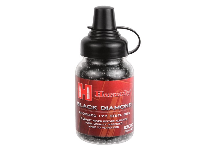 Hornady Black Diamond Steel BBs, .177 Cal, 5.1 Grains, Anodized Finish, 1500ct 0.177