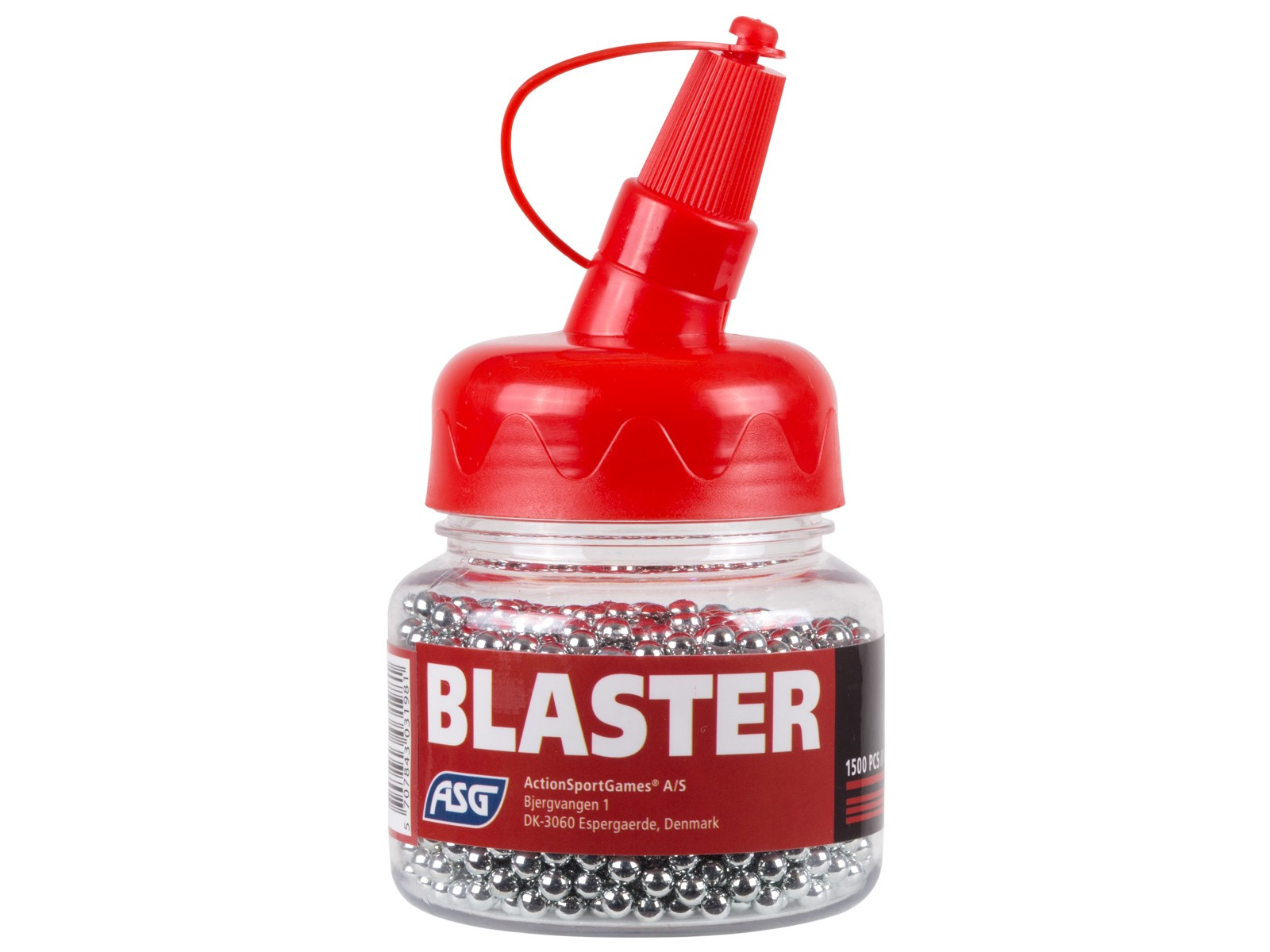 ASG Blaster Steel BBs, .177 Cal, 5.4 grains, Speedloader Bottle, 1500ct