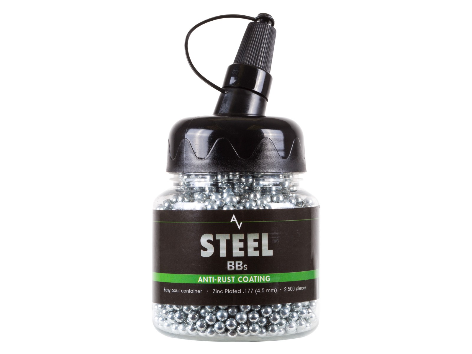 Air Venturi Steel BBs, .177 Cal, 5.1 Grains, Zinc-Plated, 2,500ct