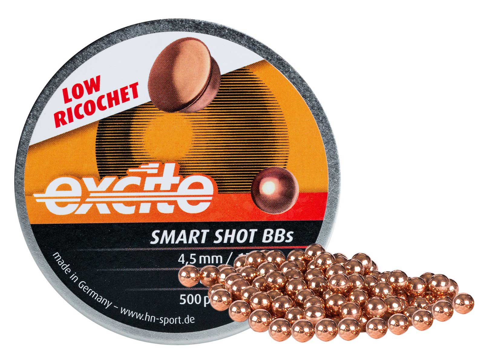 H&N Excite Smart Shot .177 Cal, 7.4 Grains, Copper Plated Lead BBs, 500ct