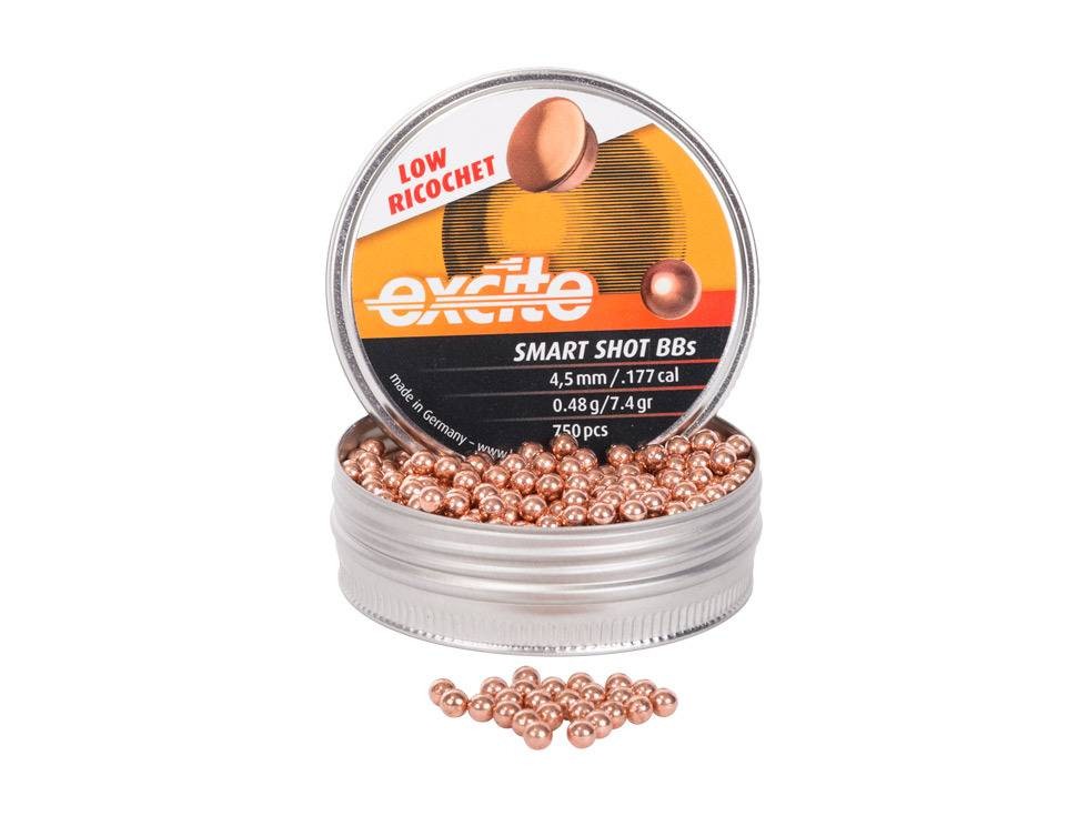 Air Venturi, H&N Smart Shot .177 Cal, 7.4 Grains, Copper Plated Lead BBs, 750ct, Blister Pack