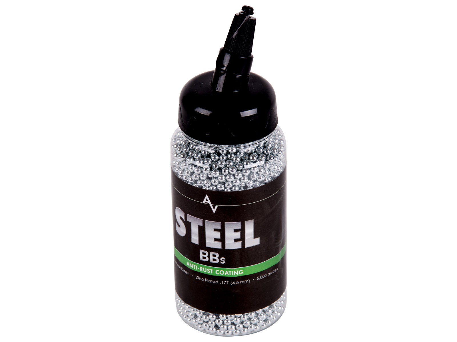 Air Venturi Steel BBs, .177 Cal, 5.1 Grains, Zinc-Plated, 5,000ct