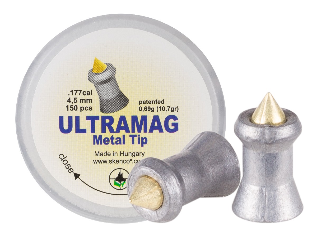 Skenco UltraMag Metal Tip, .177  Cal, 10.7 Grains, Pointed, 150ct